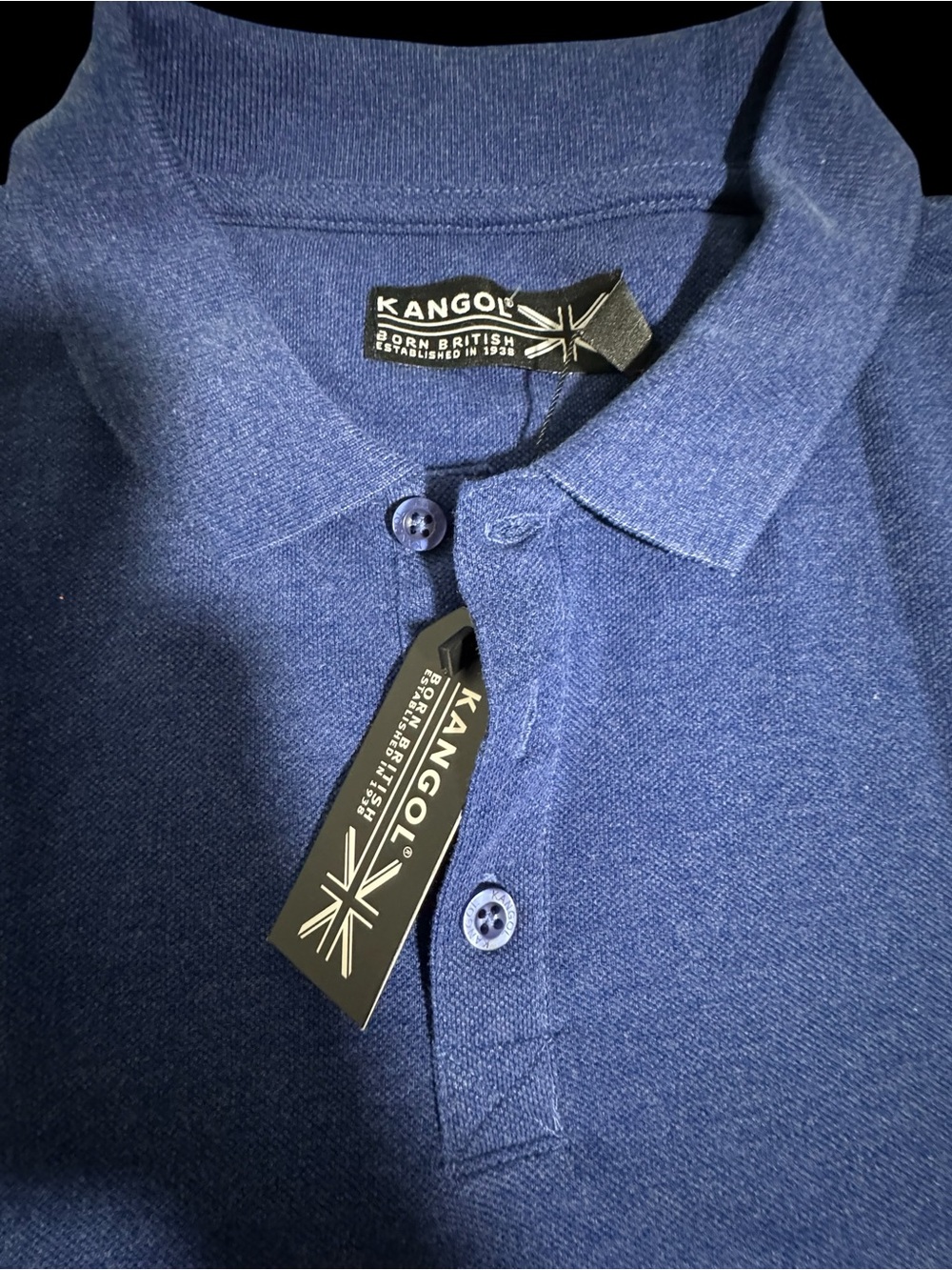 Kangol Men’s Navy Polo Shirt with Logo Tape XL - Picture 3 of 3